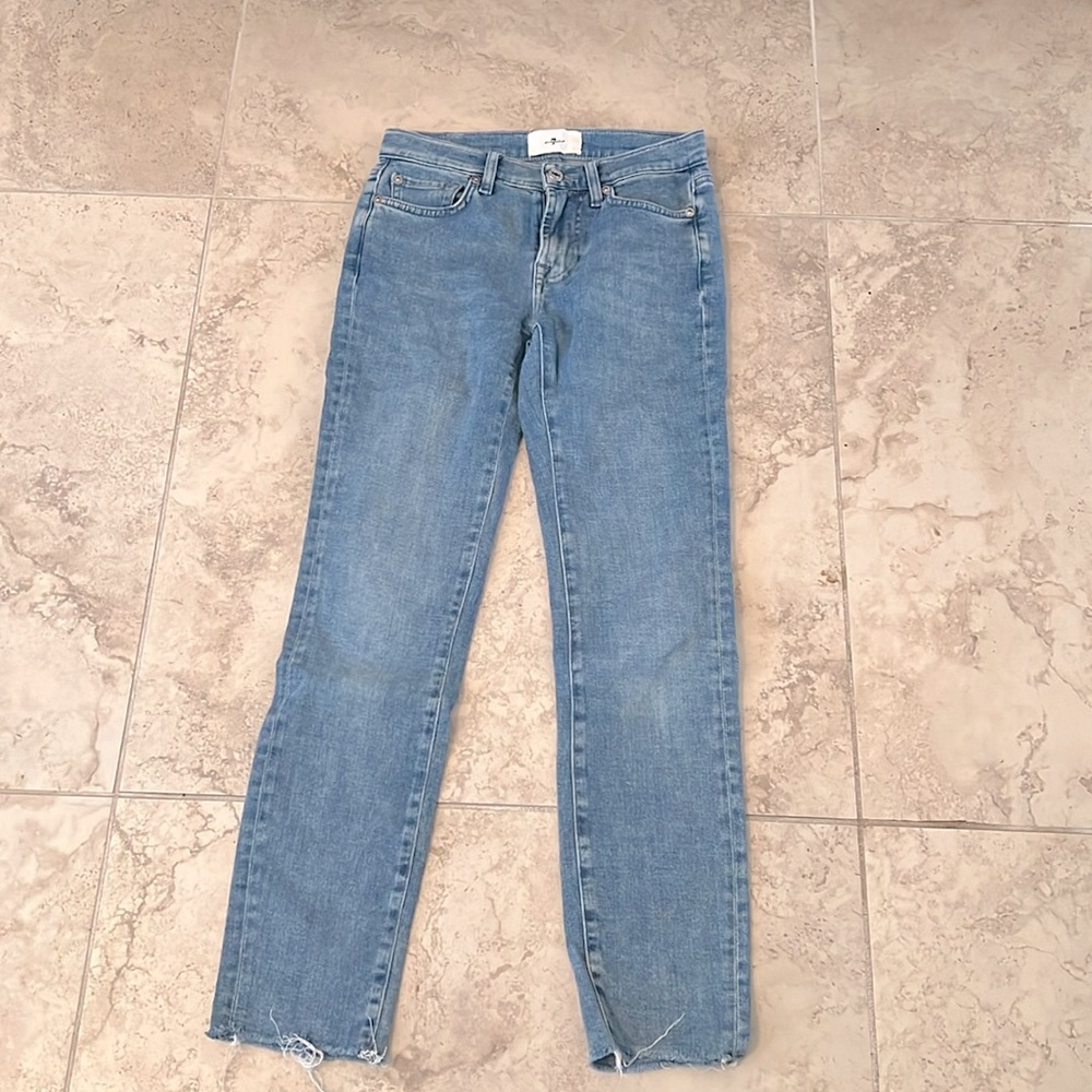 7 For All Mankind Light Blue Skinny Jeans